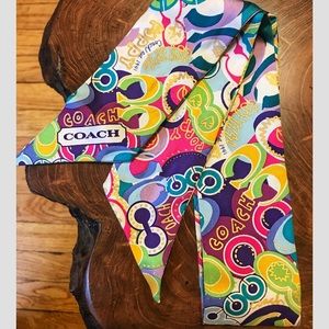 Coach POPPY silk headband/wrap/tie